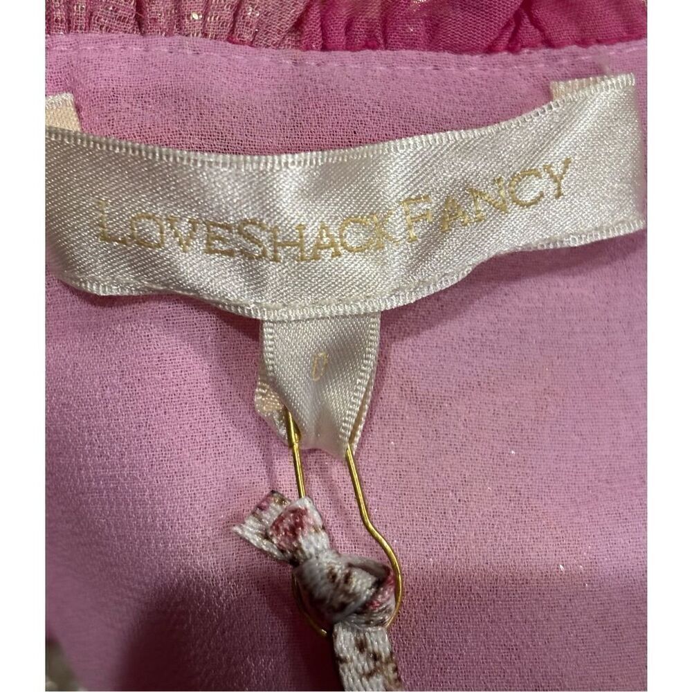 LOVESHACKFANCY Ombré Tiered Maxi Dress in Surfer Fushia Light NWT Size 0 - Picture 6 of 8